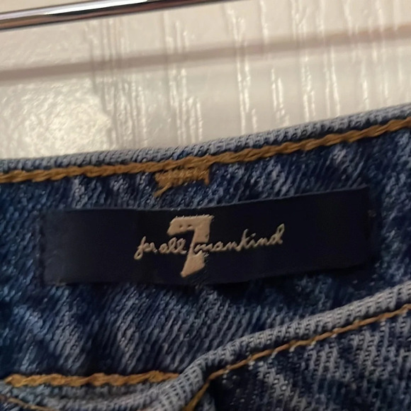 7 for All Mankind Denim Mini Skirt Size 26 - Picture 2 of 7